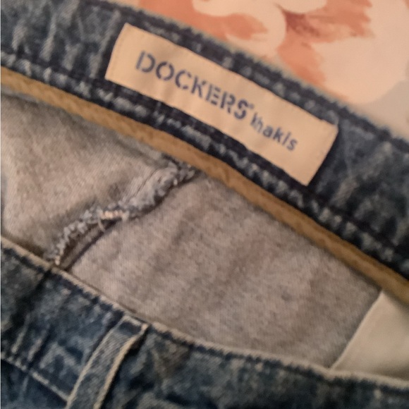 Dockers Khakis Jeans dark Blue cotton 4 pockets 40”x29” in great shape classi… - Picture 10 of 14